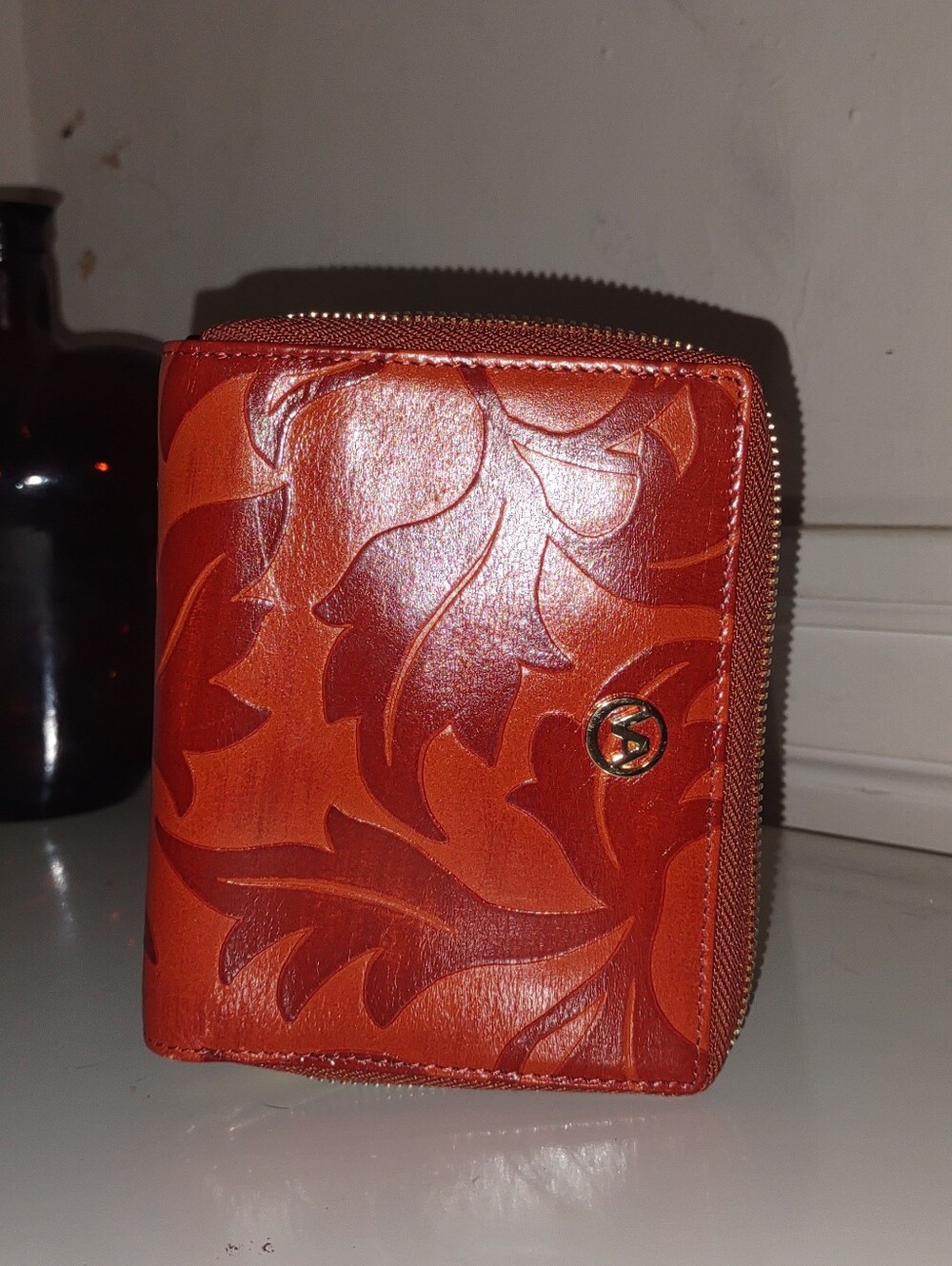Valentina Men's Zippered Wallet Retails For $398 Made In Italy New......